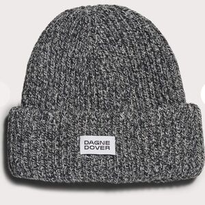 NWT Dagne Dover Charcoal Chunky Knit Beanie